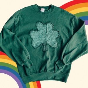 Vintage Cottage Core Shamrock Sweatshirt